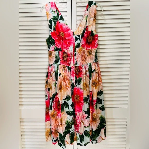 Dolce & Gabanna Floral V-Neck Cotton Sundress - Picture 8 of 14